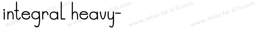 integral heavy字体转换
